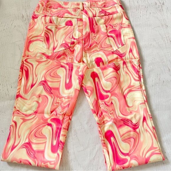 NWT Half heart lemonade ripple flare jeans Sz L Y2K rave club - Picture 5 of 7